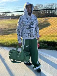 Nouveau sweat à capuche de luxe de créateur avec fermeture éclair intégrale et manches longues, imprimé haut de gamme, technique de teinture unie personnalisée très demandée - Product Image 4