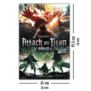 Affiche d'anime Attack on <span class=keywords><strong>Titan</strong></span> - <span class=keywords><strong>Saison</strong></span> <span class=keywords><strong>2</strong></span> - Key Art - Product Image 4