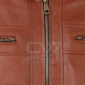 Venta al por mayor chaqueta de cuero de tamaño personalizado para uso en exteriores chaqueta de invierno de cuero genuino para hombres - Product Image 6