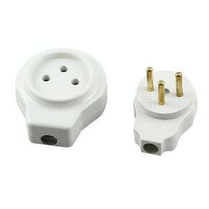 16A Cylindrical <b>Power</b> <b>Plug</b> Male to Female <b>Adapter</b> Common Three-Pole Connection - Product Image 1