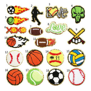 Patchs brodés personnalisés en gros, patchs brodés à repasser, logo brodé, patchs en chenille, lettres pour patchs de football - Product Image 1