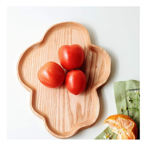 Sustainable Wooden <b>Plate</b> Crafted In Vietnam, Natural Look With Smooth Tray, Ideal For Serving Appetizers, Fruits, Sushi Dishes - Product Image 1