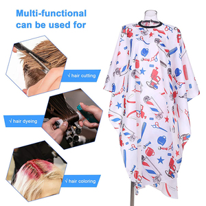 Professional Hair Cutting and Coloring Salon Robe Elastic Neck <b>Tie</b> Made of Durable Nylon and <b>Polyester</b> Hairdressing Robe - Product Image 5