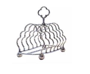 Estante de tostadas de Metal hecho a mano con diseño geométrico, almacenamiento de cocina de hotel y restaurante moderno y de lujo usado - Product Image 2