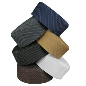 ASMAR KUFI Casquette en polyester confortable et respirante de conception islamique, cousue à la main, pour les accessoires vestimentaires d'automne, de printemps et d'été - Product Image 1