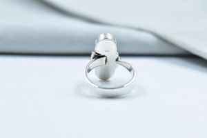 Anillo ajustable hecho a mano de plata de ley turquesa Mojave para mujer - Product Image 3