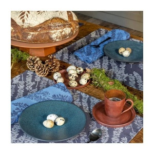 Exclusive Green Butta Printed Cotton Velvet Painted Towel Tea Set Kitchen Absorbent <b>Placemat</b> Decoration Mat Napkin At Cheap Rate - Product Image 3