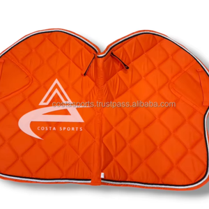 Tissu en coton Protection des chevaux Séchage rapide Fournitures pour chevaux avec doublure en polycoton Remplissage en mousse Meilleur tapis de selle de saut - Product Image 1