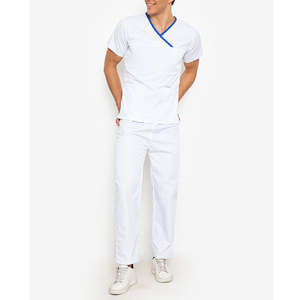 Uniforme médico para hombre, uniforme médico de enfermera de alta calidad, ajuste personalizado, cómodo 100% tela de algodón, uniforme de Hospital - Product Image 1