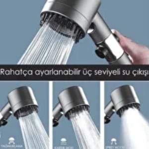 Pommeau de douche 3 fonctions Mucit Home Construction Market avec bouton marche/arrêt, filtre et effet de massage sous pression - Product Image 2
