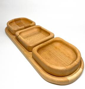 Bandeja de servicio rectangular de madera de acacia respetuosa con el medio ambiente para vacaciones, cena de Navidad, tabla de charcutería de queso - Product Image 5