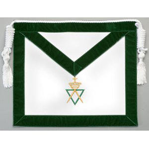 Masonic Regalia Free Masons Lodge Master Mason Delantal blanco bordado a mano - Product Image 5