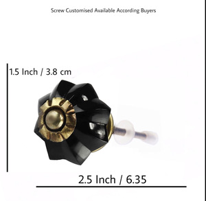 คริสตัลแก้วสีดำแตงโมเฟอร์นิเจอร์ตู้ลิ้นชักลูกบิดประตูและดึงจับ [CRK 103] - Product Image 3