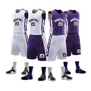 Vente en gros d'uniformes de basket-ball en polyester à séchage rapide unisexe, vêtements de sport respirants, maillot imprimé par sublimation - Product Image 3