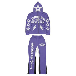 Chándal de algodón para hombre con logotipo bordado personalizado, calidad superior, ajuste cómodo, adecuado para un estilo de vida activo o viajes - Product Image 1