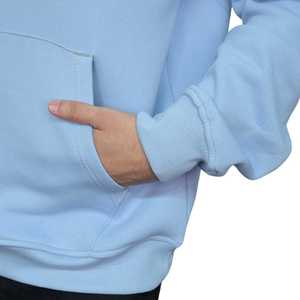 Sudadera con Capucha de Felpa Técnica Azul Claro Esencial para Hombre, Sin Aranceles, Mezcla de Algodón Premium, Cómoda y Personalizable - Product Image 6