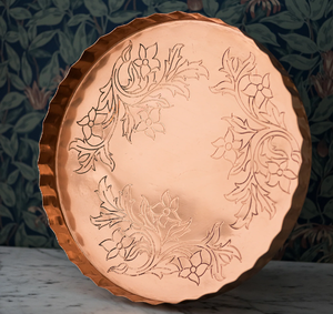 Bandeja de cobre para servir 100% Bandeja de cobre de precio barato de la mejor calidad Tamaño personalizado para el desayuno Usado - Product Image 6