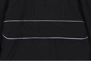 Chaqueta Cortavientos Personalizada para Hombre con Ribete Reflectante, Capucha Ajustable, Nylon Transpirable e Impermeable, Chaqueta de Talla Grande - Product Image 3