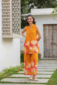 Magnifique et dernier modèle indien traditionnel moderne Nouvel ensemble de cordons en coton pour les parents pour femmes disponible au prix de gros - Product Image 5