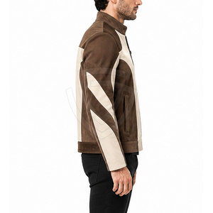 Modern <b>Suede</b> Leather <b>Jacket</b> Featuring Soft Genuine Leather Construction Classic Design Comfortable Fit And Versatile Outerwear - Product Image 5