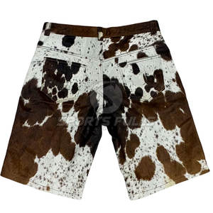 Pantalones cortos de piel auténtica con diseño de pelo para hombre, informales, de alta calidad, de secado rápido, personalizables, de gama alta - Product Image 2