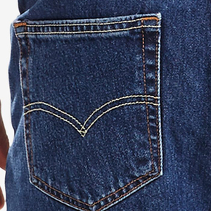 Jeans en denim délavé bleu classique 100% coton pour hommes, pantalons confortables de style hip-hop streetwear de haute rue - Product Image 6