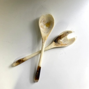 ช้อนส้อมเซิร์ฟเวอร์สลัดเรซินหลากสีสำหรับร้านอาหารโรงแรมและเครื่องครัวเหล็กกระจก - Product Image 4