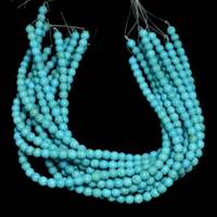 Chaîne de pierres précieuses naturelles en magnésite turquoise, 15 pouces, bleu-vert, pour la fabrication de bijoux, vente en gros, Chakralume Throat Vishuddhi