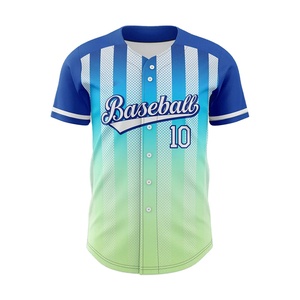 Maillot de baseball et softball unisexe personnalisé entièrement imprimé, sublimation, maille, boutonné, manches courtes, logo frontal, respirant, séchage rapide - Product Image 1