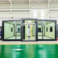 Maison mobile préfabriquée étanche à toit incliné, 3, 4 ou 5 chambres, conteneur pliable et extensible de 20 ou 40 pieds, maisonnette avec terrasse
