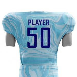 Conjunto completo de uniforme de fútbol americano con parche personalizado y colores impresos, uniforme de fútbol americano con material ligero - Product Image 5