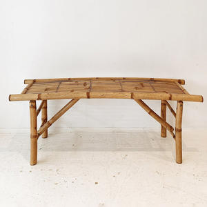 Bancos de patio de bambú natural al por mayor, muebles de jardín de exterior, Banco de doble asiento - Product Image 1