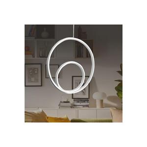 Lampadario LED doppio cerchio bianco