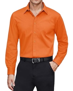 Chemise habillée pour homme en polyester/coton respirant et écologique, design personnalisé OEM, séchage rapide, manches longues, grande taille, fermeture éclair en flanelle - Product Image 1