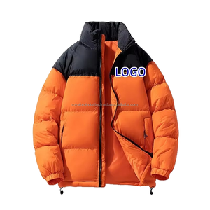 OEM Custom <b>Hooded</b> Puffer <b>Jacket</b> <b>with</b> Front Logo Autumn Cotton <b>Padded</b> Breathable Eco-Friendly for <b>Men</b> - Product Image 1