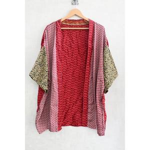 Kimono de seda transpirable hasta la rodilla para mujer, talla grande, con patchwork, suave, para descansar y dormir - Product Image 1