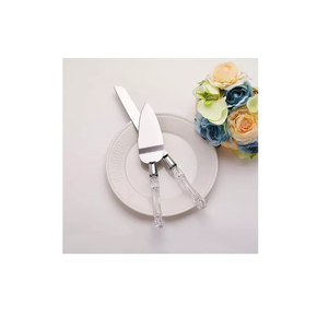 Accesorios Servidor de pastel de acero inoxidable Mango acrílico de boda y juego de servidor para vacaciones Acción de Gracias Navidad - Product Image 2