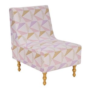 Juanetta Elegant Living Room <b>Chair</b> Full-Back Velvet <b>Lounge</b> with Abstract Print - Product Image 5
