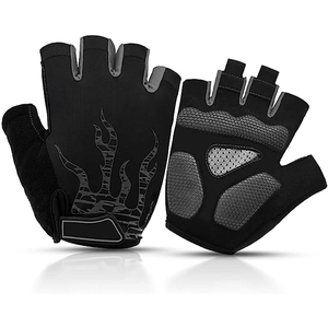 Guantes Deportivos de Boxeo Profesionales, Medios Dedos, Protección de Palma de Gel de Silicona, Antideslizantes, Guantes de Ciclismo de Nailon y Algodón, Universales para Todas las Temporadas - Product Image 1