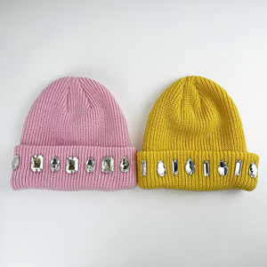 Bonnets d'hiver chauds unisexes en tricot, logo personnalisé, couleur unie - Product Image 6
