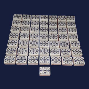 Boîte à bijoux en marbre 4x3 faite à la main avec incrustation de nacre bleue pour bagues, logo personnalisé et emballage cadeau - Product Image 1