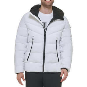 Chaqueta Acolchada Ligera con Capucha y Cuello Alto para Hombre, con Cierre de Cremallera, Informal, para Uso Diario en Exteriores, para Invierno - Product Image 4