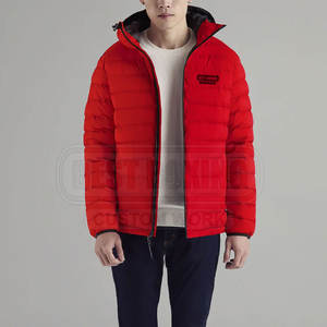 Chaqueta acolchada para hombre con cremallera completa en la parte delantera y cuello levantado para la moda urbana de invierno chaqueta acolchada para hombre a prueba de viento - Product Image 2