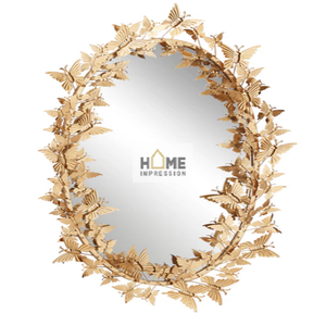 Espejos de metal vintage de oro Espejos de pared de metal de oro Espejos de metal hechos a mano Espejos de decoración de pared - Product Image 5