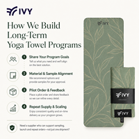 Serviette de yoga en microfibre sur mesure, super absorbante, antidérapante, portable, pour Bikram Yoga, gym et exercices