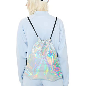 กระเป๋าเป้สะพายหลังแบบมีเชือกผูก ผลิตจากผ้าฝ้าย/โพลีเอสเตอร์ พิมพ์ลายตามสั่ง แบบพับได้ สีสันหลากหลายปี 2025 รับทำโลโก้ คุณภาพสูง บริการ OEM - Product Image 2