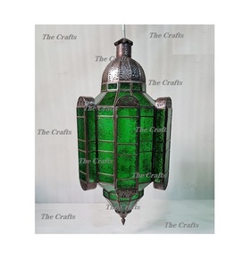 Lanterne suspendue en verre et en fer avec lanterne suspendue de qualité supérieure pour les mariages et la décoration de la maison - Product Image 5