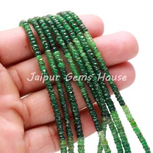 Nueva tendencia, cuentas de piedra tsavorita Natural, forma de Rondelle facetada sombreada, collar de cuentas sueltas de 3mm, pulsera, fabricación de joyas - Product Image 2