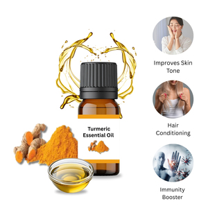 Aceite Esencial de Cúrcuma 100% Puro, en Caja de Regalo, Certificado GMP, Destilado al Vapor, Raíz de Cúrcuma de la India para Aceites de Masaje - Product Image 3