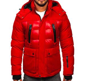 Chaqueta acolchada de invierno informal ajustada para hombre, con capucha y cierre de cremallera, abrigo cálido sólido, venta al por mayor de fábrica, estilo cómodo - Product Image 2